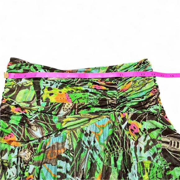Diane Von Furstenburg Vintage Jungle Print Asymmetrical Skirt size 6 - Picture 8 of 10